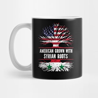 American Grown with Syrian Roots USA Flag Mug